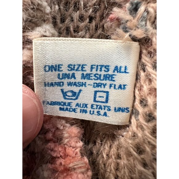 Vintage Hansen Wool & Acrylic One Size Beret In Pink & Gray Stripes Made in USA - Picture 4 of 16